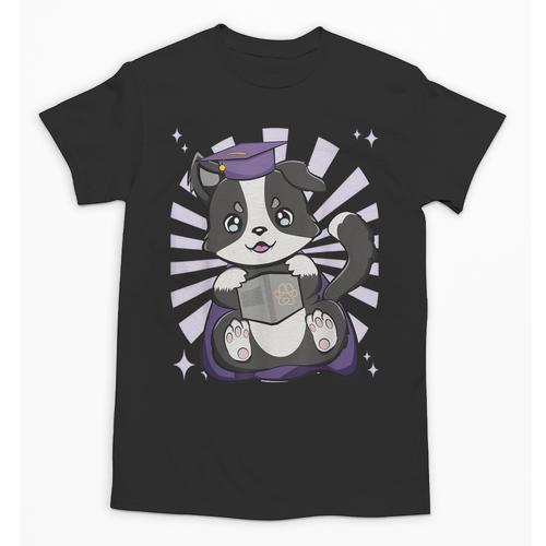Border Collie Dog Lover Cute Anime School Graduation Men Women Kids Unisex T-Shirt - Best Gift Smart