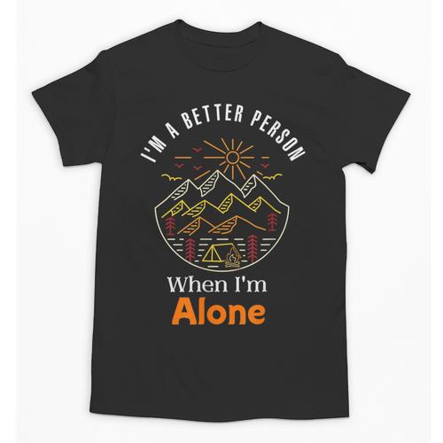 Camping Alone Meme Campfire Introvert Camper Unisex T-Shirt - Raresse