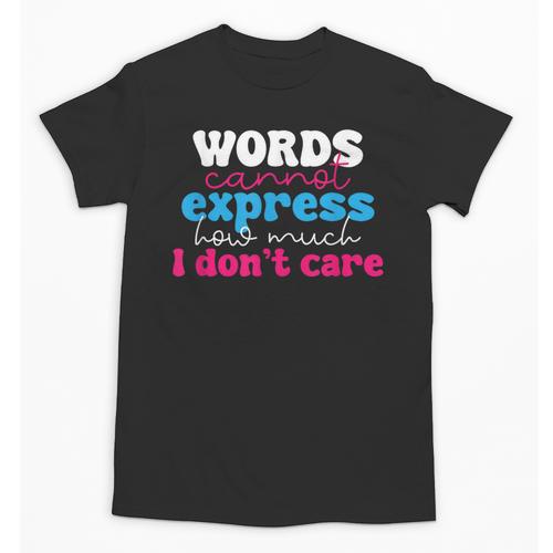 Words Cannot Express How Much I Don't Care Introvert Unisex T-Shirt - Raresse