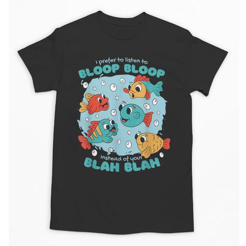 Cartoon Sarcasm Anti-Social Nihilism Introvert Fish Unisex T-Shirt - Raresse