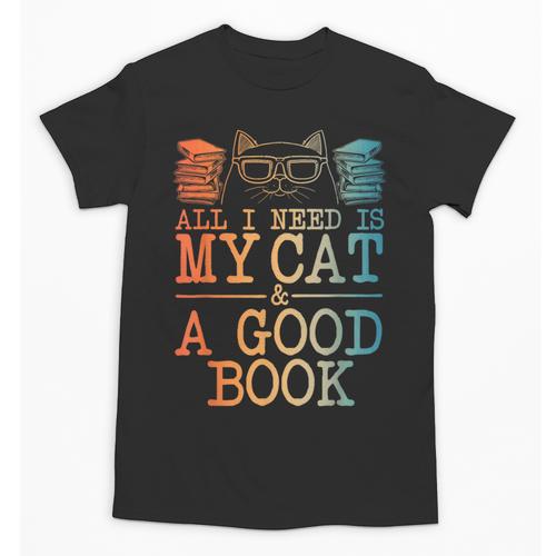 Cat & Book Art For Men Women Cat Librarian Novel Book Lover Unisex T-Shirt - Bookorys DE
