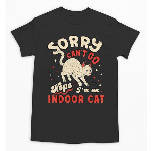 Cat Lover Sorry Cant Go Im An Indoor Introvert Cat Mom Unisex T-Shirt - Raresse