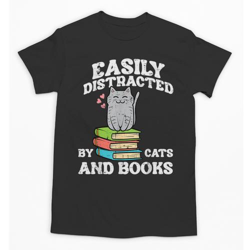 Cats And Books Read Reading Librarian Book Across America Unisex T-Shirt - Bookorys