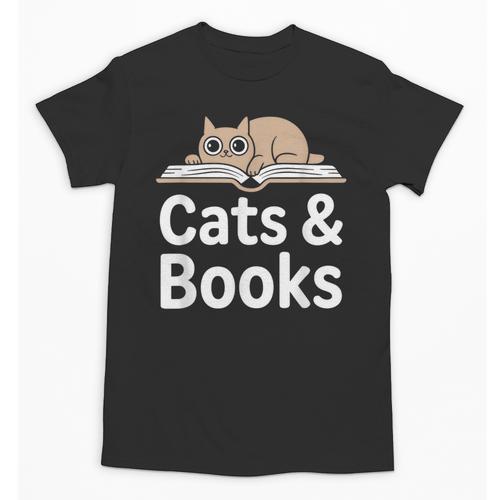 Cats And Books Unisex T-Shirt - Bookorys AU