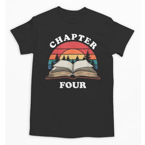 Chapter Four Book Reading 4th Birthday 4 Year Old Unisex T-Shirt - Bookorys