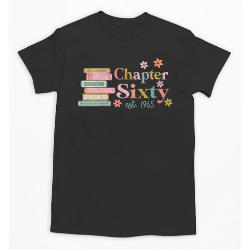 Chapter Sixty 60 Years Old 60th Birthday Book Lover Unisex T-Shirt - Bookorys