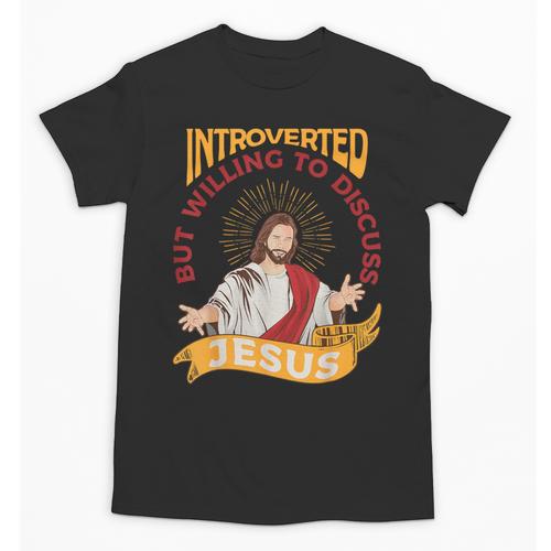 Christian Jesus Religious Sayings Catholic Introvert Unisex T-Shirt - Raresse