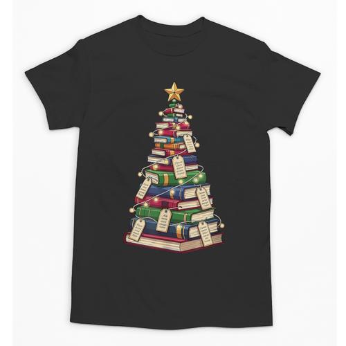 Christmas Tree Of Books For Readers And Librarians Unisex T-Shirt - Bookorys