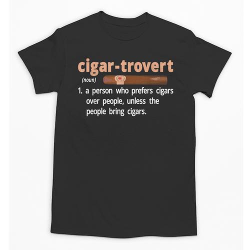 Cigar-Trovert Cigar Smoking Humor Definition Introvert Unisex T-Shirt - Raresse