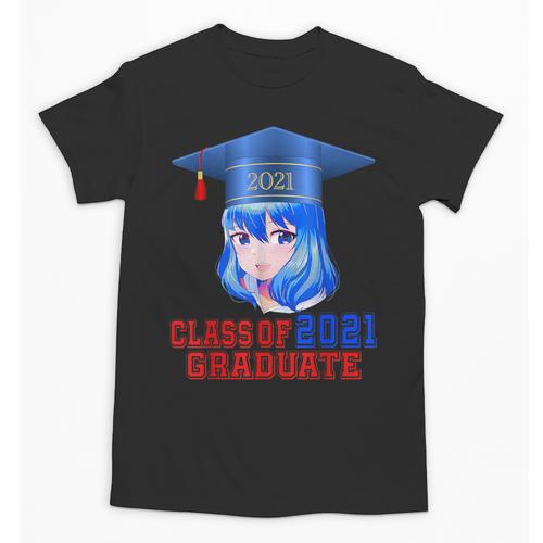 Class Of 2021 Graduate Kawaii Anime Girl School Graduation Unisex T-Shirt - Best Gift Smart
