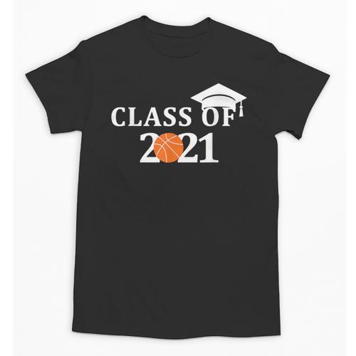 Class Of 2021 Graduation Him Her Basketball Pullover Unisex T-Shirt - Best Gift Smart