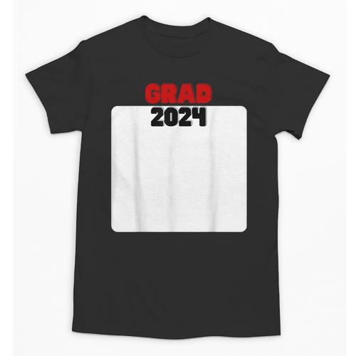 Class Of 2024 Graduation With Signing Area GRAD '24 Memory Unisex T-Shirt - Easessy