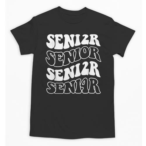 Class Of 2024 High School Senior Graduation Groovy Wave Unisex T-Shirt - Best Gift Smart