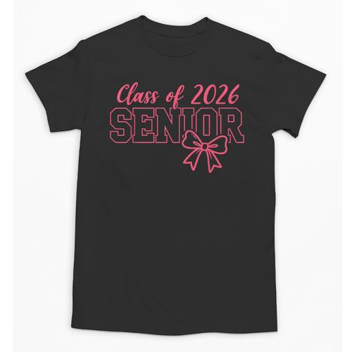 Class Of 2026 Pink Coquette Bow Cap Senior 2026 Graduation Unisex T-Shirt - Best Gift Smart