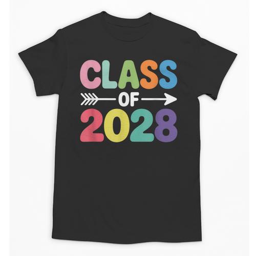 Class Of 2028 Colorful Graduation Unisex T-Shirt - Best Gift Smart