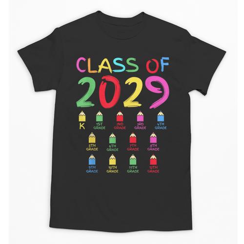 Class Of 2029 Senior Class 2029 Idea Graduation Grow With Me Unisex T-Shirt - Best Gift Smart