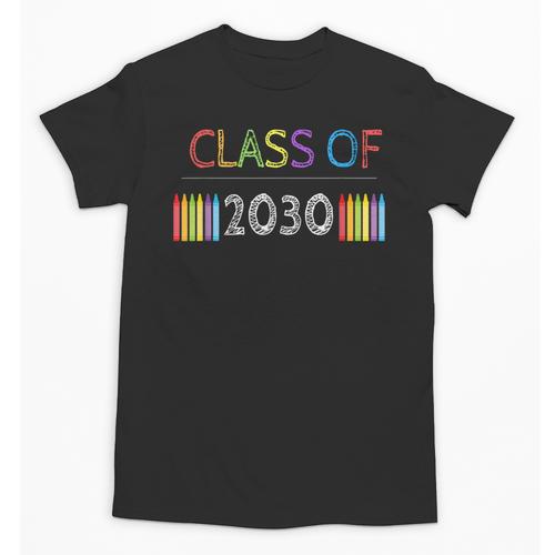 Class Of 2030 Graduation Shirt Men Women Boys Girls Cute Unisex T-Shirt - Best Gift Smart