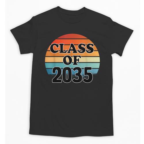 Class Of 2035 Senior Graduate Retro Graduation Unisex T-Shirt - Best Gift Smart