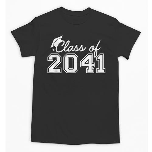 Class Of 2041 Grow With Me Graduation First Day Of School Unisex T-Shirt - Best Gift Smart
