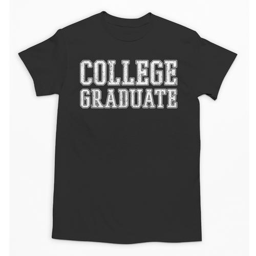 College Graduate Shirt Graduation Tee Distressed Unisex T-Shirt - Best Gift Smart