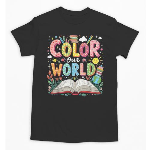 Color Our World Book Reading Program 2026 Summer Unisex T-Shirt - Bookorys