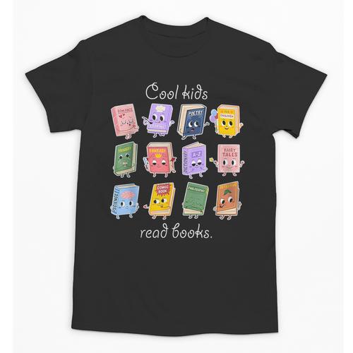Cool Kids Read Books School Librarian Reading Teacher Unisex T-Shirt - Bookorys