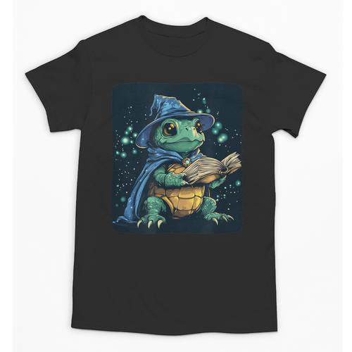 Cool Magical Book With Wizard Turtle For Adults And Kids Unisex T-Shirt - Bookorys DE