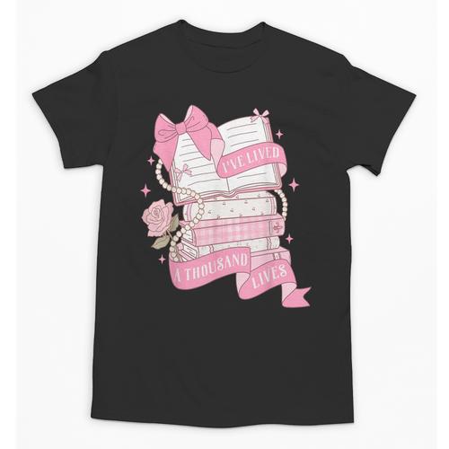 Coquette Reading Book Lover Pink Bow Bookish Mom & Daughter Unisex T-Shirt - Bookorys UK