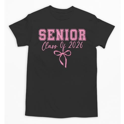 Coquette Senior 2026 Class Of 2026 Pink Bow Graduation 2026 Unisex T-Shirt - Best Gift Smart