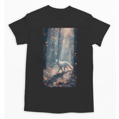 Cottagecore Fox Fox Books Flowers Wildlife Nature Unisex T-Shirt - Bookorys DE