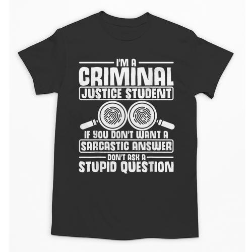 Criminal Justice Degree Graduation Criminal Justice Student Unisex T-Shirt - Best Gift Smart