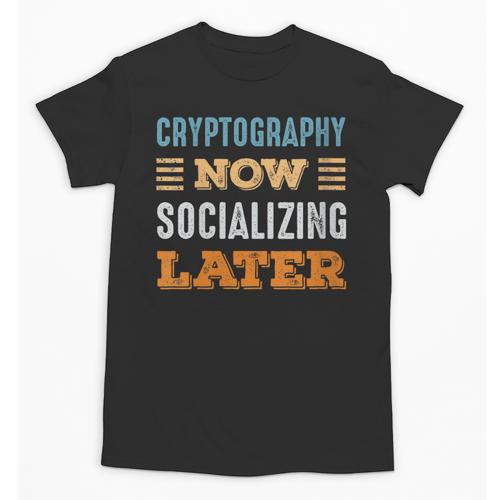 Cryptography Now Minimal Socializing Introvert Vintage Unisex T-Shirt - Raresse
