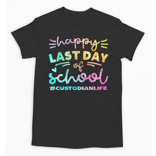 Custodian Life Graduation Day Last Day Of School Tie Dye Unisex T-Shirt - Best Gift Smart