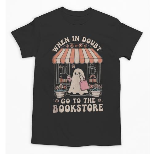 Cute Bookstore Ghost Retro Women Book Lovers Unisex T-Shirt - Bookorys
