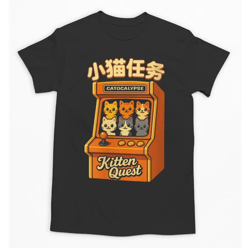 Cute Cats Retro 1980's Arcade Nostalgia Old Game Cabinet Unisex T-Shirt - Figerry