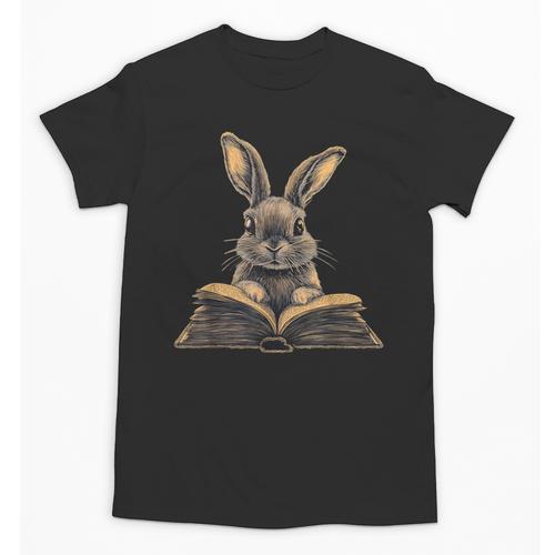Cute Rabbit Bunny Book Lover Unisex T-Shirt - Bookorys