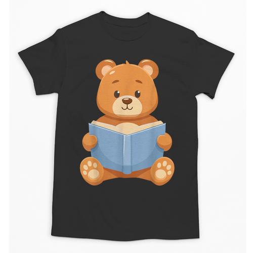 Cute Teddy Bear Reading Book Adorable For Readers Unisex T-Shirt - Bookorys CA