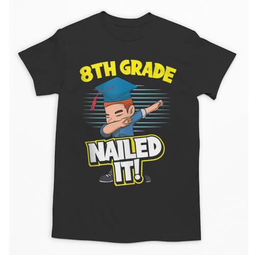 Dabbing Graduation Boy 8th Grade Class Of 2021 Unisex T-Shirt - Best Gift Smart
