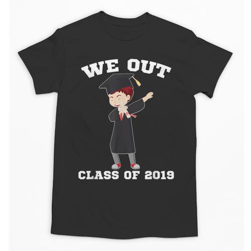 Dabbing Graduation Boy Class Of 2019 We Out Unisex T-Shirt - Best Gift Smart