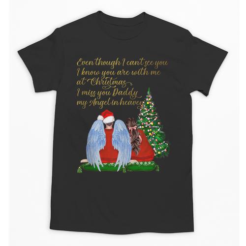 My Dad My Angel In Loving Memory Of My Dad Daddy's Girl Unisex T-Shirt - Easessy