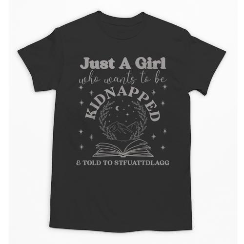 Dark Romance Merch Kidnapped STFUATTDLAGG Smutt Book Lover Unisex T-Shirt - Bookorys