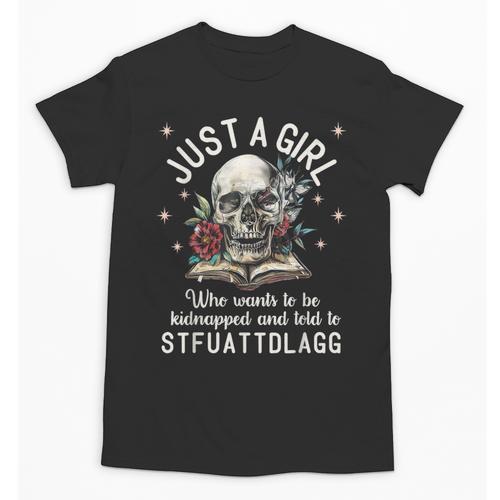 Dark Romance Smutt Book Merch STFUATTDLAGG Good Girl Trigger Unisex T-Shirt - Bookorys