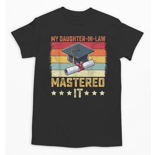 My Daughter In Law Mastered It Master's Graduation Vintage Unisex T-Shirt - Best Gift Smart