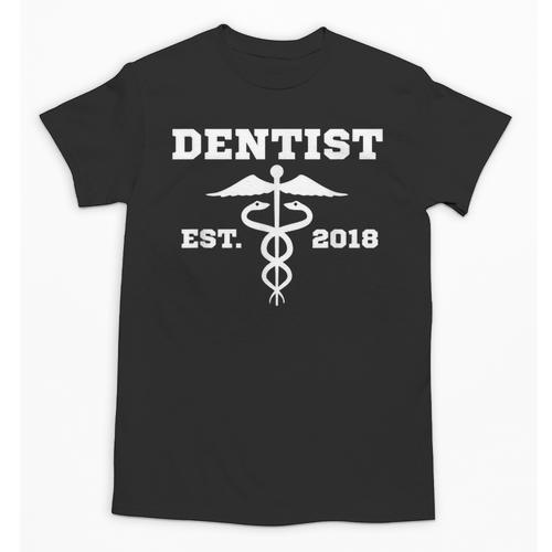 Dentist Dr Graduation T Shirt Student Dentist Est 2018 Unisex T-Shirt - Best Gift Smart