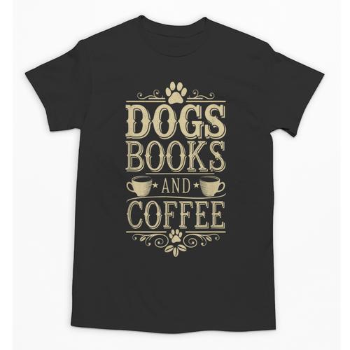 Dogs Books And Coffee Unisex T-Shirt - Bookorys DE