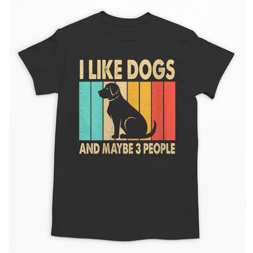 I Like Dogs And Maybe 3 People Introvert Unisex T-Shirt - Raresse