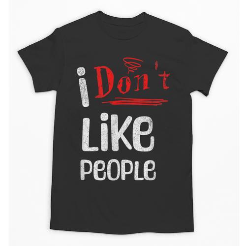 I Don't Like People Introvert Small Unisex T-Shirt - Raresse