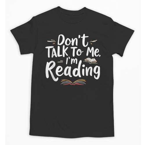 Don't Talk To Me I'm Reading Minimalist Book Lover Unisex T-Shirt - Bookorys DE
