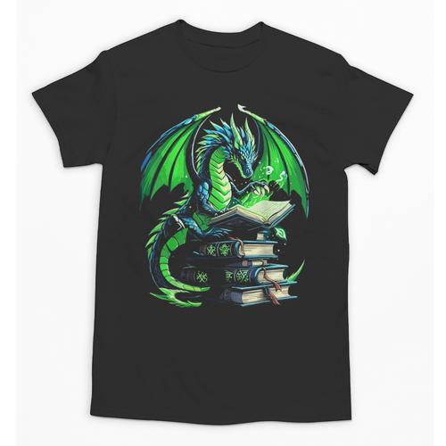 Dragon Reading Books Bookworm Unisex T-Shirt - Bookorys AU