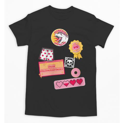 Dungeon Crawler Carl Colorful Sticker Collage LitRPG Book Unisex T-Shirt - Bookorys